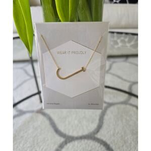 Wishbonne 14K Gold Dipped J Initial Necklace New